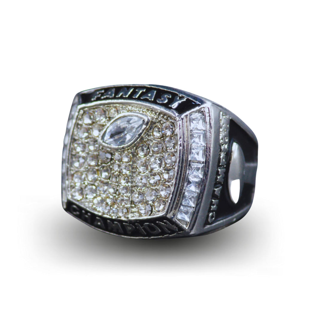 Fantasy Football Championship Ring Silver