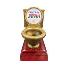 Load image into Gallery viewer, Fantasy Football Loser Trophy Toilet &quot;Throne of Shame&quot;
