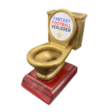 Load image into Gallery viewer, Fantasy Football Loser Trophy Toilet &quot;Throne of Shame&quot;
