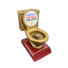 Load image into Gallery viewer, Fantasy Football Loser Trophy Toilet &quot;Throne of Shame&quot;
